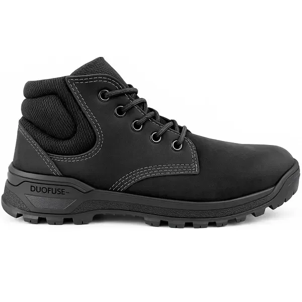 Bota de Segurança Wonder Work Bico de Pvc Preta Couro Nobuck Solado de Borracha CA 52609