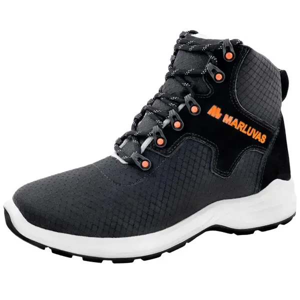 Bota Marluvas 72B29-TXT-E-BP-LR Office XT Textil Hidrofugado Preto e Laranja Eletricista CA 52121