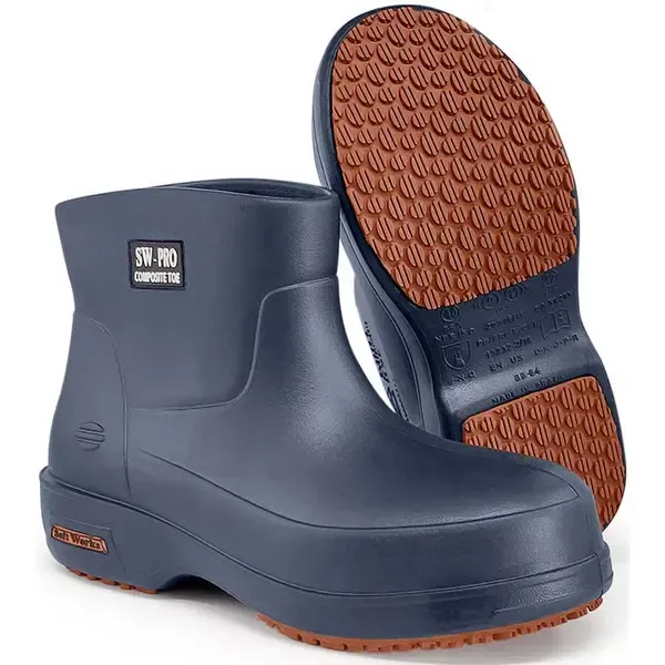 Bota Soft Works BB84 Cano Curto Azul Marinho Em Eva Com Bico Composite Isolante Elétrico e Térmica CA 51286