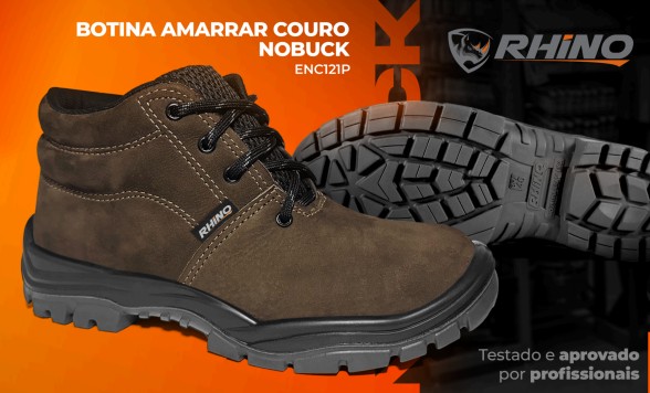 Botina Amarrar Couro NOBUCK ENC121IP