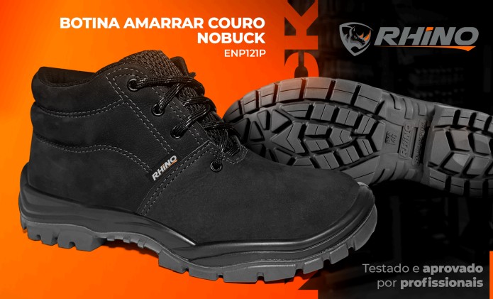 Botina Amarrar Couro NOBUCK ENP12IP