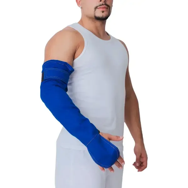 Mangote Térmico Alta Temperaturo Azul Royal 64 Cm fechamento em Velcro