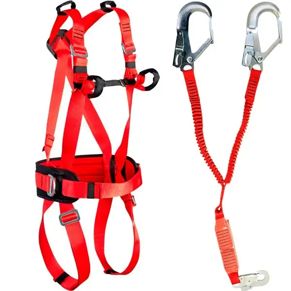 Kit Cinto Paraquedista 4 Pontos Comfort + Talabarte Duplo em Y Expand Ultra Safe Linha Rosso USCJ006356150 CA 51740
