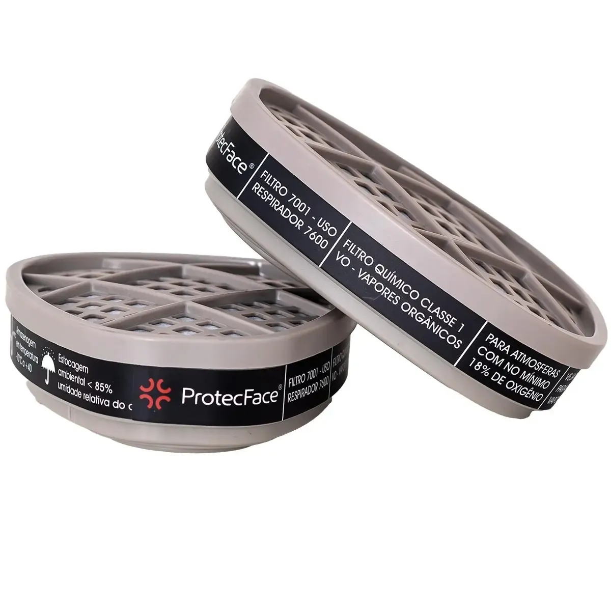 Fitro Químico 7001 Protec Face VO Vapores Orgânicos Compatível Com as Máscaras 7600 E 7800