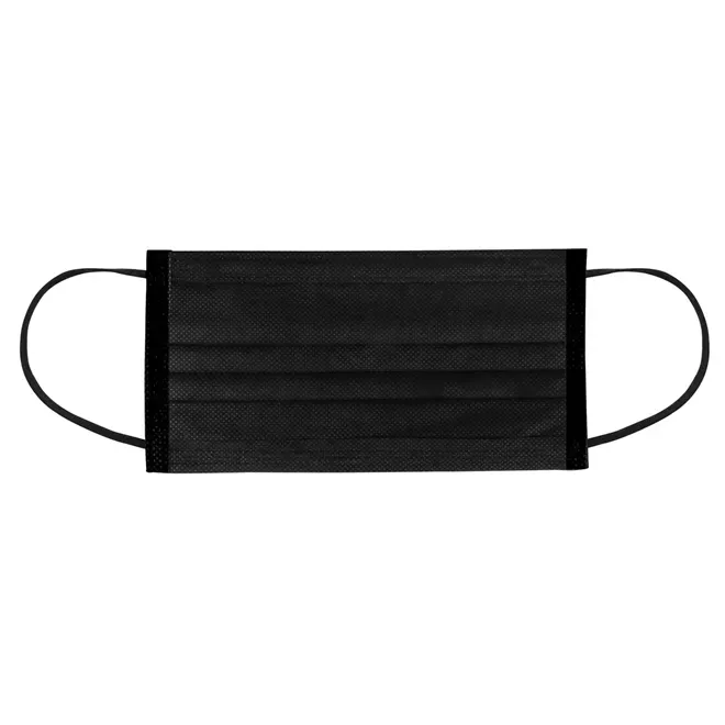 Máscara de Tecido Com Íons de Prata Infantil Antiviral e Bactericida Preta Lavável