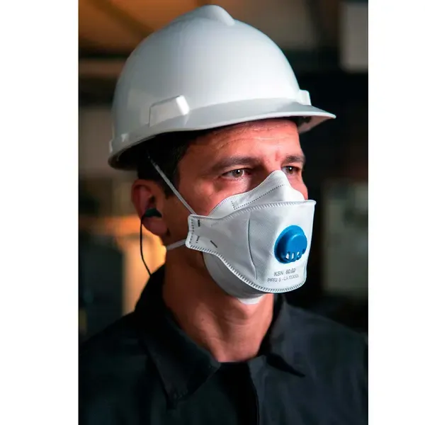 Respirador PFF2 Ksn 60 02 Tipo Dobrável Com Válvula de Exalação CA 51694