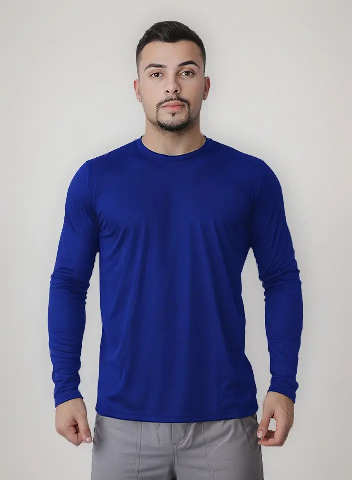Camiseta Longa Maicol Do Brasil Uv Proteção Solar Masculina